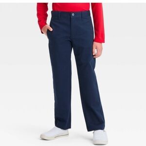 Boys' Straight Fit Uniform Pants - Cat & Jack' Blue 8